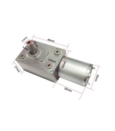 Motorreductor Gusano 24v /6,10,18,23,30,40,90,210rpm/25kg.cm